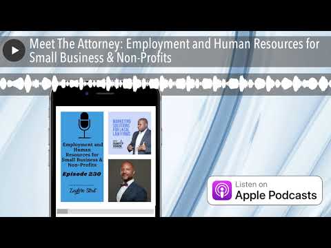 Meet The Attorney: Employment and Human Resources for Small Business & Non-Profits [Video]