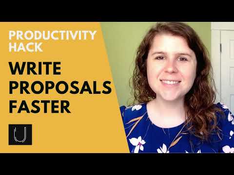 Productivity Hack  How to Write Proposals Faster [Video]