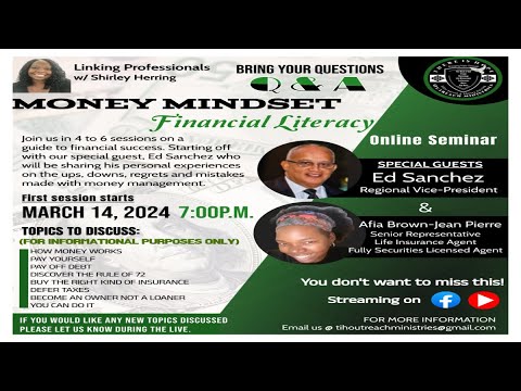 MONEY MINDSET FINANCIAL LITERACY ONLINE SEMINAR [Video]