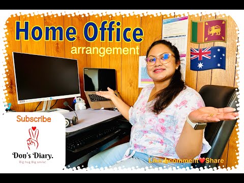 HOME OFFICE ARRANGEMENT | How simply setup your office room |👩‍💻🇦🇺productive workspace 💁‍♀️ [Video]