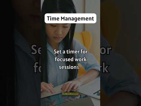 Set a timer for focused work sessions [Video]