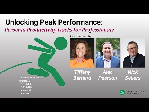 Unlocking Peak Performance – Personal Productivity Hacks for Professionals [Video]