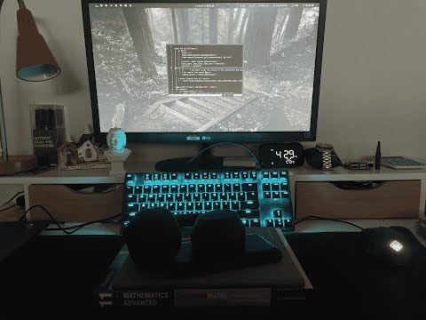 A realistic productivity desk setup with the technology I use. [Video]