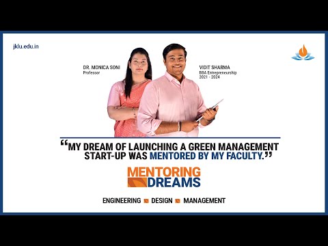 Vidit Sharma’s dream to launch a green management start-up was mentored by his faculty Monica Soni [Video]