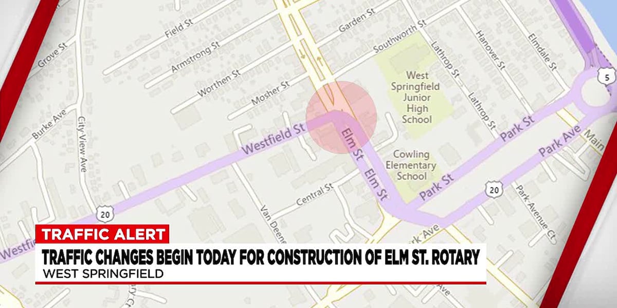 Traffic pattern changes in place for construction of West Springfield rotary [Video]