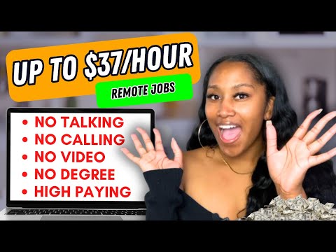 10 No Talking Websites Remote Work From Home Jobs | Up To $37 Per Hour | No Degree Needed Data Entry [Video]