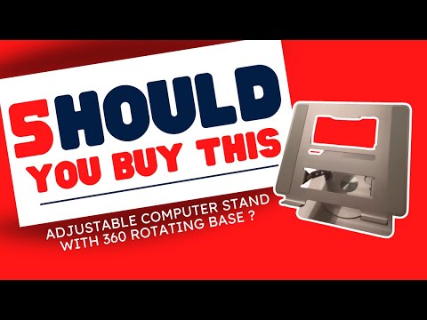 AOEVI Adjustable Laptop Stand w/ 360° Rotating Base Unboxing & Demo Foldable for My MacBook & More [Video]