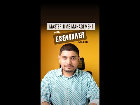 Master time management with Eisenhower Matrix [Video]