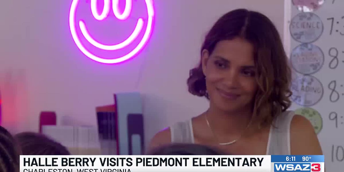 Actress Halle Berry visits elementary school in Charleston [Video]