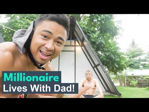 FILIPINO MILLIONAIRE lives OFF GRID in TINY HOUSE with DAD! [Video]